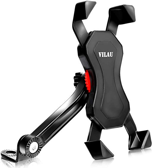 VILAU 자전거 스마트 폰 홀더 미러 장착 방수 강력한 고정 알루미늄 암 와셔 직경 종 포함 [일년 보증】