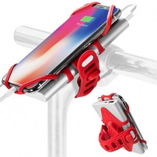 Bone Collection 충전하면서 사용할 수있는 자전거 스마트 폰 홀더 실리콘 자전거 시스템 용 4-6.5 인치 스마트 폰에 대응 iPhone XS Max 