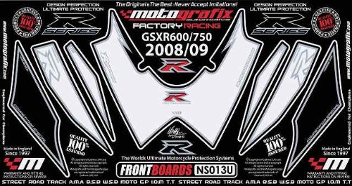 MOTOGRAFIX (모토 그래픽) 바디 패드 GSX-R600 / 750 K8 / K9 (08-09 FRONT 화이트 / 블랙 MT-NS013U