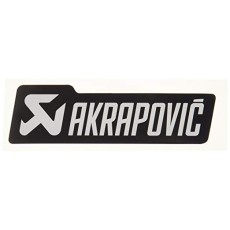 AKRAPOVIC (아 쿠라 뽀 뷔찌) 내열 소음기 스티커 135x40mm 알루미늄 블랙, 실버 P-HST4ALMONO