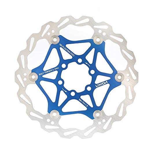 Lixada 디스크 로터 MTB 자전거 디스크 로터 6 볼트 160mm 블루