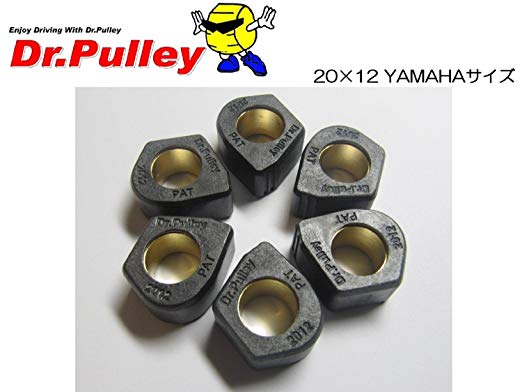 Dr.Pulley 웨이트 롤러 변형 형 20 × 12 8.0g 6 개들이 YAMAHA 시그너스 X 마제스티 125 BW'S125 축 취급 크기 SR2012-8BK