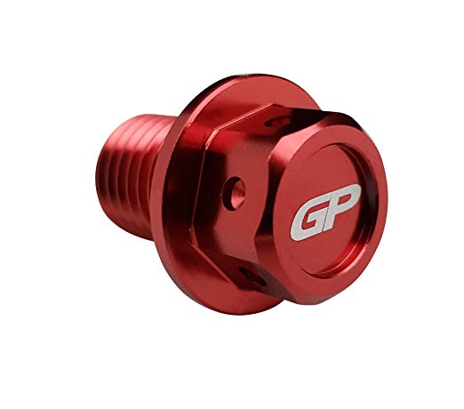G-PARTS 자전거 용 오일 드레인 볼트 알루미늄 강력한 마그네틱 M14 × L10 × P1.25 임펄스 400 유리 추적기 (레드) 레드