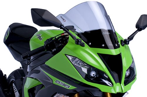 Puig 6482H RACING-SCREEN [SMOKE] Kawasaki ZX-6R / ZX636R (13-14) 푸치 스크린 카울 오토바이 오토바이 부품 SM