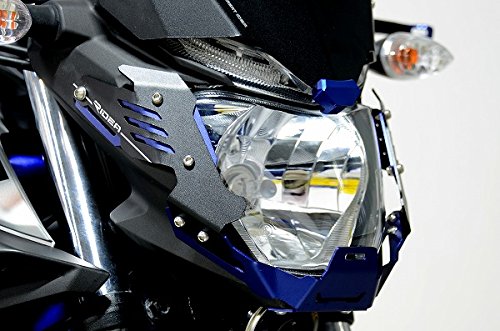 RIDEA 알루미늄 헤드 라이트 커버 및 알루미늄 쇼트 스크린 세트 블루 [CGS-Y01-BE] [YAMAHA MT-25 / MT-03] CGS-Y01-BE 블루