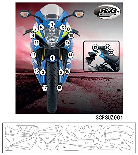 R & G (아르 디안) 세컨드 스킨 (고품질 폴리 우레탄 보호 필름) GSX-R600 / 750 11-17 RG-SCPSUZ001