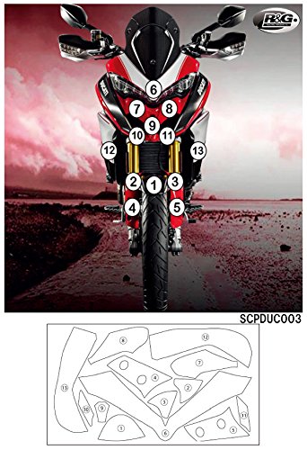 R & G (아르 디안) 세컨드 스킨 (고품질 폴리 우레탄 보호 필름) MULTISTRADA1200 15-17 RG-SCPDUC003