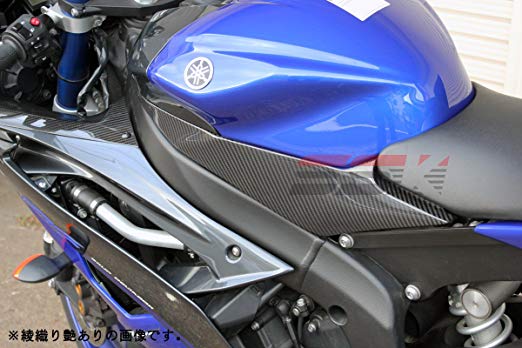 SSK 탱크 사이드 커버 좌우 세트 드라이 카본 평직 윤기 있고 YAMAHA (YZF-R6 2008-2016) CYA0405PG