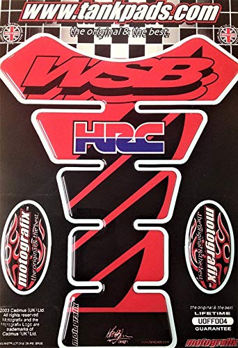 MOTOGRAFIX (모토 그래픽) TANK PAD HONDA CBR1000RR HRC WSB 레드, 블루 / 블랙 MT-UOFF004S1