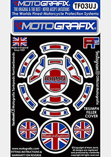 MOTOGRAFIX (모토 그래픽) FUEL CAP KIT TRIUMPH Tiger / Explorer / 765 (18-10) 유니온 잭 style / 블랙, 