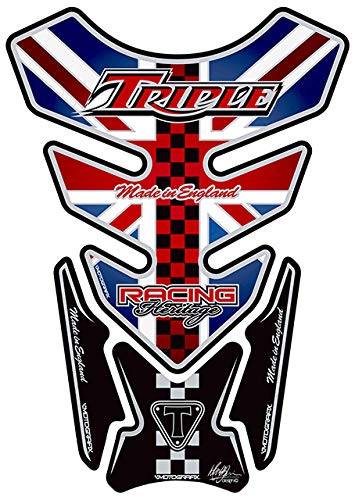 MOTOGRAFIX (모토 그래픽) 탱크 패드 QUADPAD TRIUMPH QUADPAD UNION JACK / 실버 MT-TT011UJS