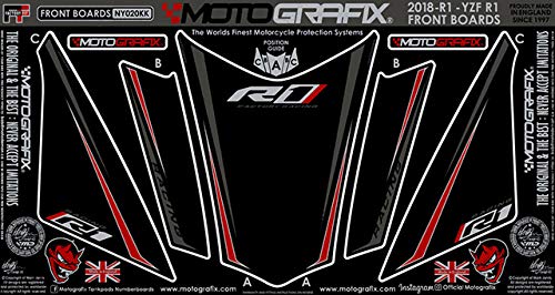 MOTOGRAFIX (모토 그래픽) FRONT BODY PAD YAMAHA YZF-R1 (18/19) 블랙 / 그레이, 레드 MT-NY020KK