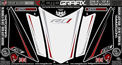 MOTOGRAFIX (모토 그래픽) FRONT BODY PAD YAMAHA YZF-R1 (18/19) 블랙 / 그레이, 레드, 메탈릭 실버 MT-NY020KW