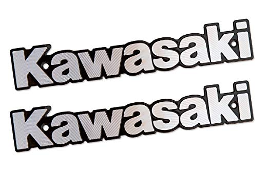 [551] 탱크 엠블럼 실버 2 장 세트 Kawasaki EBM-KAWASAKI - SV