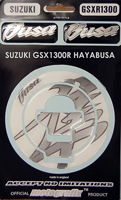 MOTOGRAFIX (모토 그래픽) Fuel Cap Protector SUZUKI GSX1300R 하야부사 화이트 / 실버 MT-GCS005WS