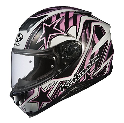 오지 케 카부토 (OGK KABUTO) 오토바이 헬멧 풀 페이스 AEROBLADE5 VISION (비전) 블랙 핑크 (사이즈 : XXL) 576301