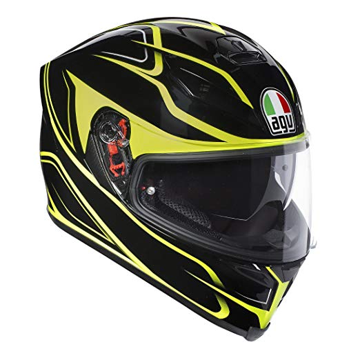 AGV (에지부이) K-5 S-018-MAGNITUDE BLACK / Y-FL. S (55-56cm) 아시아 맞는 공도 주행 가능 이너 바이저 사양 004192H