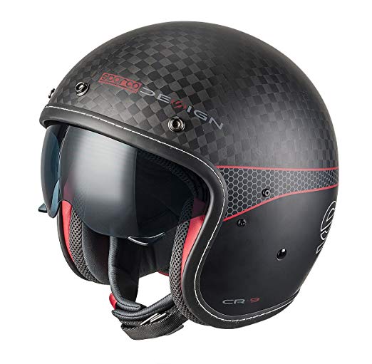 SPARCO (루코) 카페 레이서 카본 헬멧 CAFE RACER CARBON HELMET 사이즈 L 0033413LNRRS 0033413LNRRS