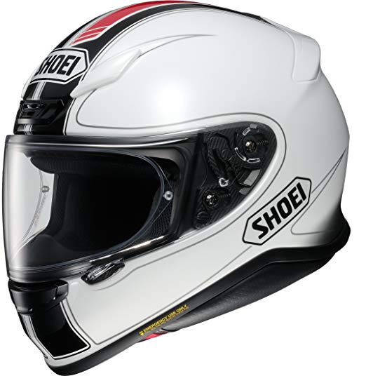 쇼 에이 (SHOEI) 오토바이 헬멧 풀 페이스 Z-7 FLAGGER (후랏가) TC-6 (WHITE / RED) XS (머리 둘레 53cm) 블랙