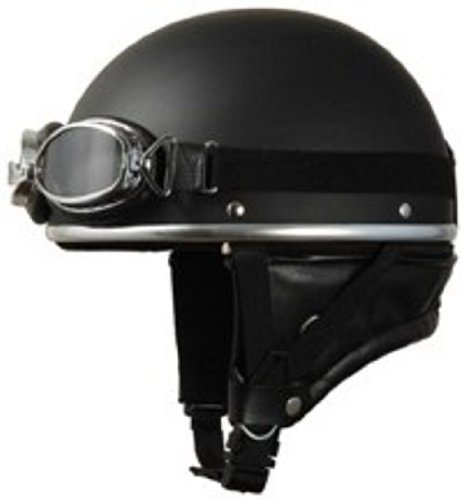 CEPTOO (세뿌투) 헬멧 반 모자 [매트 블랙] 57 ~ 60cm 미만 [고글 포함] CV-X BLACK 매트 블랙