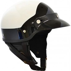 마루 신 (MARUSHIN) 오토바이 헬멧 하프 MP-110 U.S.A POLICE STYLE 화이트 / 블랙 프리 사이즈 (57 ~ 60CM 미만) MP1101