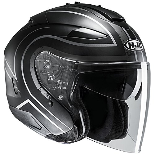 HJC (에이치 제이씨) 오토바이 헬멧 제트 블랙 / 실버 (사이즈 : L) IS-33II APUS (에이뿌스) HJH146