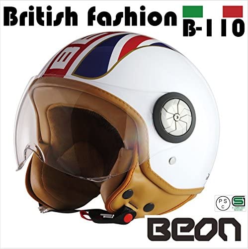 【재고 처분! Sale!] BEON 스몰 제트 헬멧 B110 British Fasion L 사이즈 BE-110-UK-L