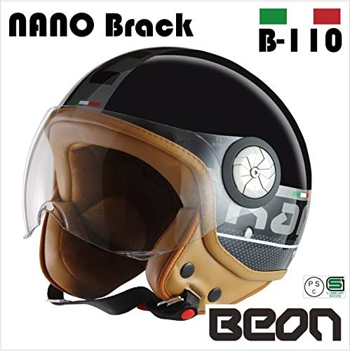 【재고 처분! Sale!] BEON 스몰 제트 헬멧 B110 NANO 블랙 L 사이즈 BE-NANO-BK-L