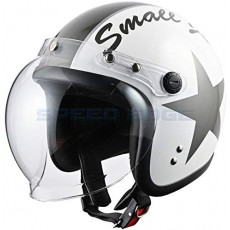 스몰 제트 헬멧 버블 실드 사이즈 : 57cm ~ 60cm 미만 (무료) 색상 : 화이트 / 티타늄 번호 : SJ-308ST