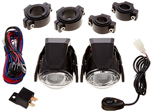 SIRIUS (시리우스) LED 드라이빙 램프 세트 본체 2 개 + 스위치 키트 1 개 + 장착 클램프 2 종류 x2 블랙 유니버설 SINS-3746KB 블랙