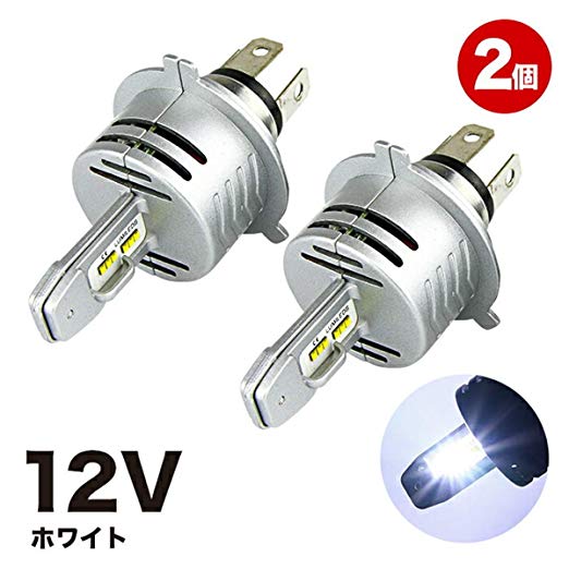 LED 헤드 라이트 2 개 12V Hi / Lo 새로운 차량 지원 자동차 / 오토바이 (하이브리드 및 EV 차량 지원) H4 화이트 6500K 12000LM (6