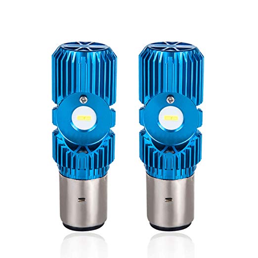 AmmToo BA20D H4BS LED 밸브 자전거 용 LED 헤드 라이트 Hi / Lo 전환 화이트 칩 4SMD 1400LM 10W 양면 발광 6500K DC9