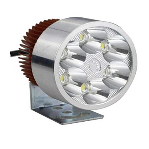 OUGUAN 자전거 오토바이 용 LED 헤드 라이트 안개 램프 LED 조명 방수 12V-80V 실버 1 개