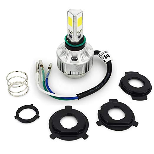 [e-auto fun] DC6-36V 자전거 용 LED 헤드 라이트 기보 단자 타입 H4 / PH7 / PH8 Hi / Lo 24W COB 삼면 발광 2500LM