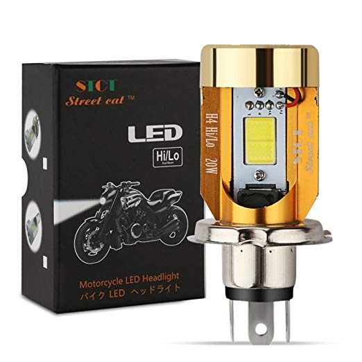 헤드 라이트 Street Cat H4 / HS1 자전거 led 헤드 라이트 12V-80V 20W 대응 Hi / Lo 전환 M4 냉각 팬 내장 골든