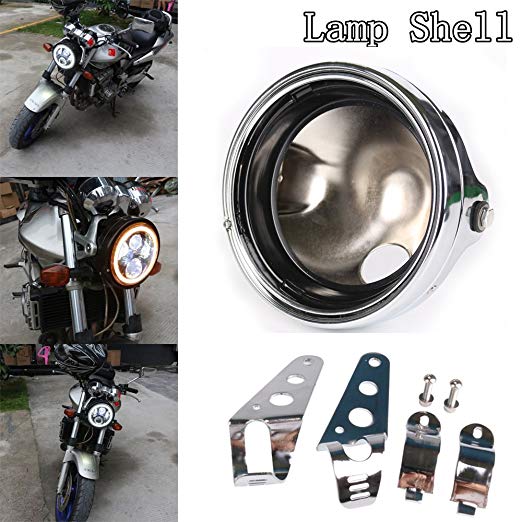 Athiry 크롬 7 인치 led 헤드 램프 쉘 하우징 브라켓 For 오토바이 혼다 CB400 / CB1300 / CB250 / CB600F / CB919 호넷 