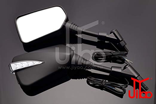 G-Parts 자전거 LED 방향 지시등 거울 10mm 180 일 보증 흐르는 순차 윙커 옵션 램프 / 화이트 LED JY005