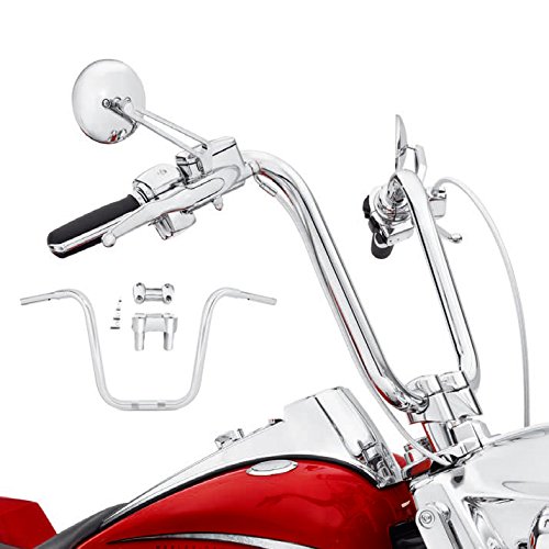 할리 데이비슨 / Harley-Davidson 16 인치 팻 이뿌 핸들 바 키트 / 라이저 부착 / 크롬 / 56942-10B 할리 부품 Handlebars? D