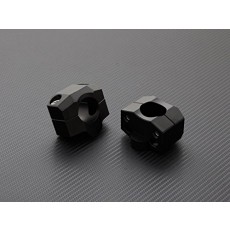 22.2mm / 28.5mm 변환 클램프 블랙 테이퍼 핸들 (팻 바) 핸들 클램프 SET 알루미늄 빌렛 호넷 VTR250 C.