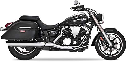 Vance & Hines (반스 앤 하인즈) 슬립 머플러 TWIN SLASH ROUND (트윈 슬래시 라운드) 스틸 크롬 XVS950A [미드 나잇 스타 (09-