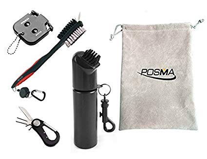 Posma CA070A 4 in 1 골프 패인 자국이 수리 세트 골프 패인 자국이 세트 1 개 + 물 자기 유지 브러쉬 1 개 + 그루브 양측면 브러쉬 1 개 +