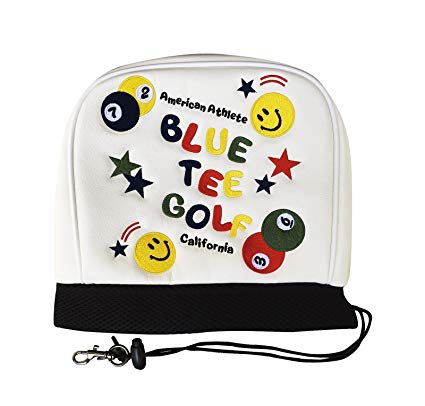 블루 티 골프 BLUE TEE GOLF California [SMILE & PINBALL] 고급 자수 마무리! 캣 핸드 헤드 커버 (화이트 (미색), 스마일 Ty