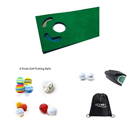 Posma PG180I 골프 해저드 퍼터 매트 그린 매트 운동 매트 투어 공 4 종류 골프 연습 공 전동 골프 컵 Posma 수납 용 검정 가방