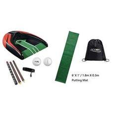 POSMA PG140RD-D 전동 골프 컵 매트 골프 연습 세트 POSMA 수납 용 검정 가방