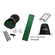 POSMA PG160E 전동 골프 컵 매트 퍼팅 거울 골프 연습 세트 POSMA 수납 용 검정 가방