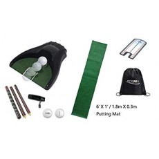 POSMA PG150E 전동 골프 컵 매트 퍼팅 거울 골프 연습 세트 POSMA 수납 용 검정 가방