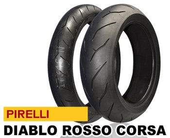 PIRELLI (피렐리) 오토바이 용 타이어 ROSSO CORSA 120 / 70ZR17 & 190 / 50ZR17 M / C TL 전후 세트 810253