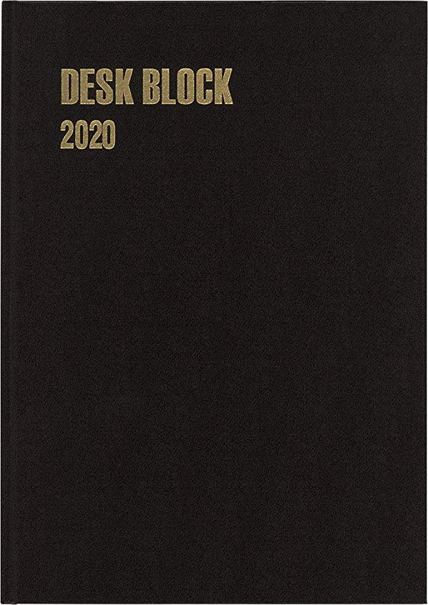 博文館 수첩 2020 년 A4 먼슬리 데스크 블록 15 개월 검은 No.130 (2019 년 10 월 시작)