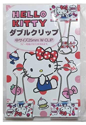 산리오 헬로 키티 Sanrio Hello Kitty Double 종이 클립 3 개 세트 핀치 2.5 CM Office Stationery