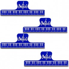 [A-Flat] 악보 바인더 클립 스토퍼 골키퍼 피아노 음악 책 페이지 누름 (블루 × 4)